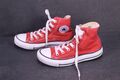 Converse All Star Classic Unisex Chucks HI Sneaker Gr. 35 rot weiß Canvas CB2832