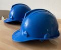 Helme 2 x Bauarbeiterhelm Schutzhelm Arbeitshelm Blau Größen verstellbar