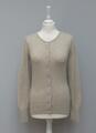 Florence & Fred Signature F&F Strickjacke aus 100 % Kaschmir Natur Merl Rundhals 8