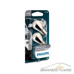 PHILIPS PY21W 12496SVB2 SILVER 12V VISION BLINKER SILVERVISION 21W bau15s CHROMErstausrüster-Qualität | Schneller Versand ab Lager