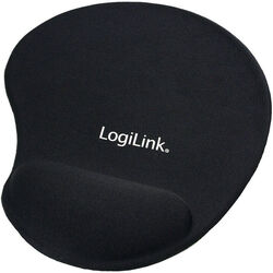 LogiLink Mauspad mit Silikon Gel Handauflage schwarz ID0027 Mousepad