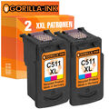 2x Patronen Color XXL für Canon Pixma MP495 MP499 MX320 MX330 MX340 MX350 CL-511