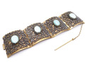 Vintage Art Deco tschechische Paste filigranes Armband