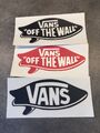 Vans Surf Surfing Sticker Aufkleber Set 3 Stück Vinyl Rot Schwarz Decal 18 cm