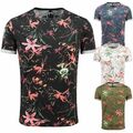 Key Largo Herren T-Shirt Jungles Allover Flower Print Blumen Druck Sommer Look