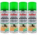 Velind Hautschutz und Mückenspray, 4x200 ml Set gegen Mücken und Zecken