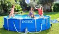 INTEX®  Swimmingpool mit Metallrahmen 366cm 84cm Pool Garten mit Zubehör Neu