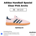 Adidas Handball Spezial Clear Pink Arctic Gr. 36, 36 2/3, 37 1/3, 38, 38 2/3, 40
