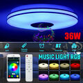 RGB LED Deckenlampe Dimmbar mit Bluetooth Musik Lautsprecher App Fernbedienung