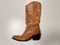 🌸cult🌻BRONX Stiefel Boots Western Cowboy Biker Damen Leder  37 🌸🌻cognac RAR
