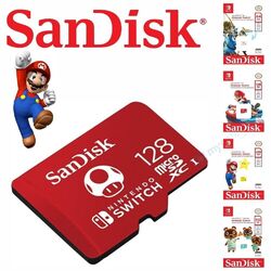 SanDisk microSDXC UHS-I Speicherkarte für Nintendo Switch 128 GB (V30, U3, C10, 