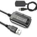 USB 2.0 zu IDE SATA Adapter Konverter Kabel für 2,5 3,5 Zoll FestplatteBADE