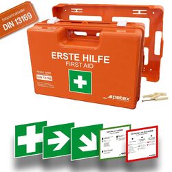Betriebsverbandkasten, Erste-Hilfe-Koffer,Verbandkasten,Profi, DIN 13169|PETEX