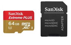 SanDisk Extreme Plus MicroSDXC 64 GB Speicherkarte UHS-I U1 80MB/s