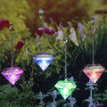 4x Solarleuchte Garten Dekoration Kristall 8 cm Farbwechsel Solar Deko Diamant