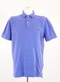 Tommy Hilfiger 40's Two Ply Cotton Herren Poloshirt L blau Kurzarm Piquè A719