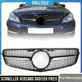 Kühlergrill + Stern für Mercedes Benz W204 C200 300 08-14 Chrom Diamant Schwarz