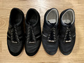 Dolce & Gabbana - 2x Leder-Sneaker - blau & schwarz