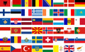 Europa Alle Flaggen Fahnen Set - Aufkleber Karte Sticker-Bogen - PKW Auto Fahne