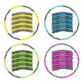 1 KG Hula Hoop Reifen Taille Bauchtrainer abnehmen Fitness Massagewelle Gym DE