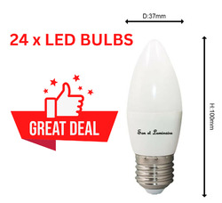 Bundle Deal LED Candle Bulbs ES E27 6500K Cool White 5W 400LM Energy Saving