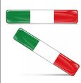 2x 3D Gel Aufkleber Italien Fahne Italie Flagge Sticker Emblem Italy Flag