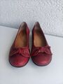 GABOR Damen Ballerinas Rot Leder Größe 41, Elegante Schuhe