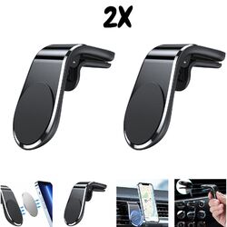 2X Magnetische Handy Halterung für das Auto in L-Typ, smartphonehalter, Lüftung