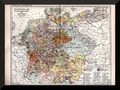 Historische Karte +Deutschland im Jahr 1378+ Römisch-Deutsches Kaiserreich