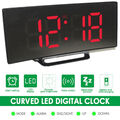 7" LED Wecker Digital Alarmwecker Temperatur Uhr Funk Schlummerfunktion Tischuhr