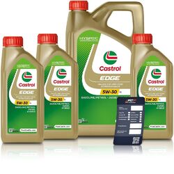 3x 1 L + 5 L = 8 LITER CASTROL EDGE 5W-30 LL MOTOR-ÖL MOTOREN-ÖL### INKL. ÖLWECHSEL-ANHÄNGER ###