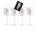 Moet & Chandon 4er Set Ice Imperial Acryl Glas Champagner Gläser Set in weiß/go