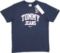 NEU! Tommy Jeans Damen T-Shirt mit Logo-Print Gr. M dunkelblau