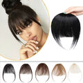 100% Echthaar Pony Bangs Clip in Human Hair Franse Extensions Luft Air Haarteil