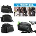 Schwarz Roswheel Fahrrad Sitz Tasche Heckträger Pack Kofferraum guter Zustand Handtasche