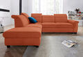 Ecksofa in Luxus Micro Faser "Terracotta" Neu