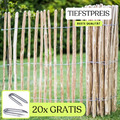 Staketenzaun Gartenzaun Holzzaun Zaunlatte Kastanienzaun Haselnussholz 35-120 cm