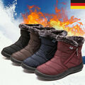 Damen Wasserdicht Warm Stiefel Winter Schneeschuhe Stiefeletten Flache Boots E