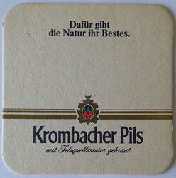 ALTER BIERDECKEL Krombacher Brauerei Krombacher Pils Bierfilze Sammlerstück