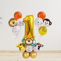 33 Teilig Safari Kinder Geburtstag Luftballon Dschungel Zahl Helium Ballons