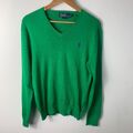 Polo Ralph Lauren Pullover Herren groß grün Sweatshirt V-Ausschnitt Pullover Pima