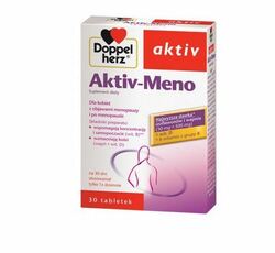 AKTIV-MENO DOPPELHERZ 30 TABL MENOPAUSE SCHWITZEN STRESS STIMMUNG Soja-Isoflavon