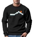 Sweatshirt Herren Berg Wandern Natur Outdoor Aufdruck Print Rundhals-Pullover