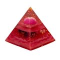 Organ-Pyramide | Herz | Bergkristall, Granat, Rosenquarz, Amethyst, Gold 