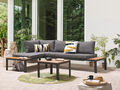 Luxus Aluminium Lounge Gartenmöbel Sitzgruppe Set schwarz grau Terrasse Balkon 1