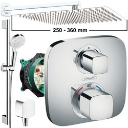 Hansgrohe Ecostat E Unterputz Thermostat Regendusche Kopfbrause 250-360mm UP Set🔥AKTION: Je größer die Brause, desto kleiner der Preis