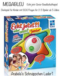 MEGABLEU Echt Jetzt Junior Gesellschaftsspiel ab 5 Jahren