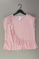 Esprit Rüschenbluse Bluse für Damen Gr. 36, S gepunktet Kurzarm rosa aus Viskose