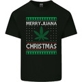Frohe Juana Weihnachten Lustig Weed Cannabis Herren Baumwolle Maglietta Tee Top