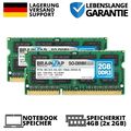 2x 2GB - DDR3 RAM SO-DIMM PC3-8500S 2Rx8 1066 MHz 1.5V Notebook Speicher CL7